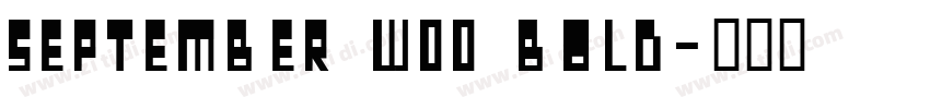 September W00 Bold字体转换